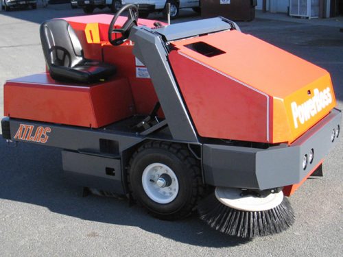 Hako Powerboss Atlas Sweeper Side View | Virginia | Floor Cleaning Equipment | Rivannaco